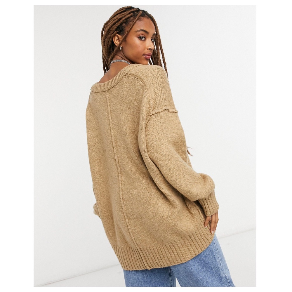 FREE PEOPLE BOHO TUNIC PULLOVER SWEATER TOP A3C - Picture 7 of 16